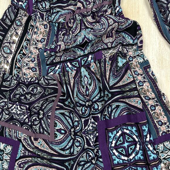 ASOS Patchwork Boho Romantic Cold Shoulder Cottagecore Whimsical Maxi Dress 2 - Picture 6 of 16